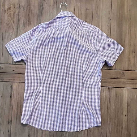 RW&CO Purple Gingham shirt Slim Fit - Picture 3 of 6